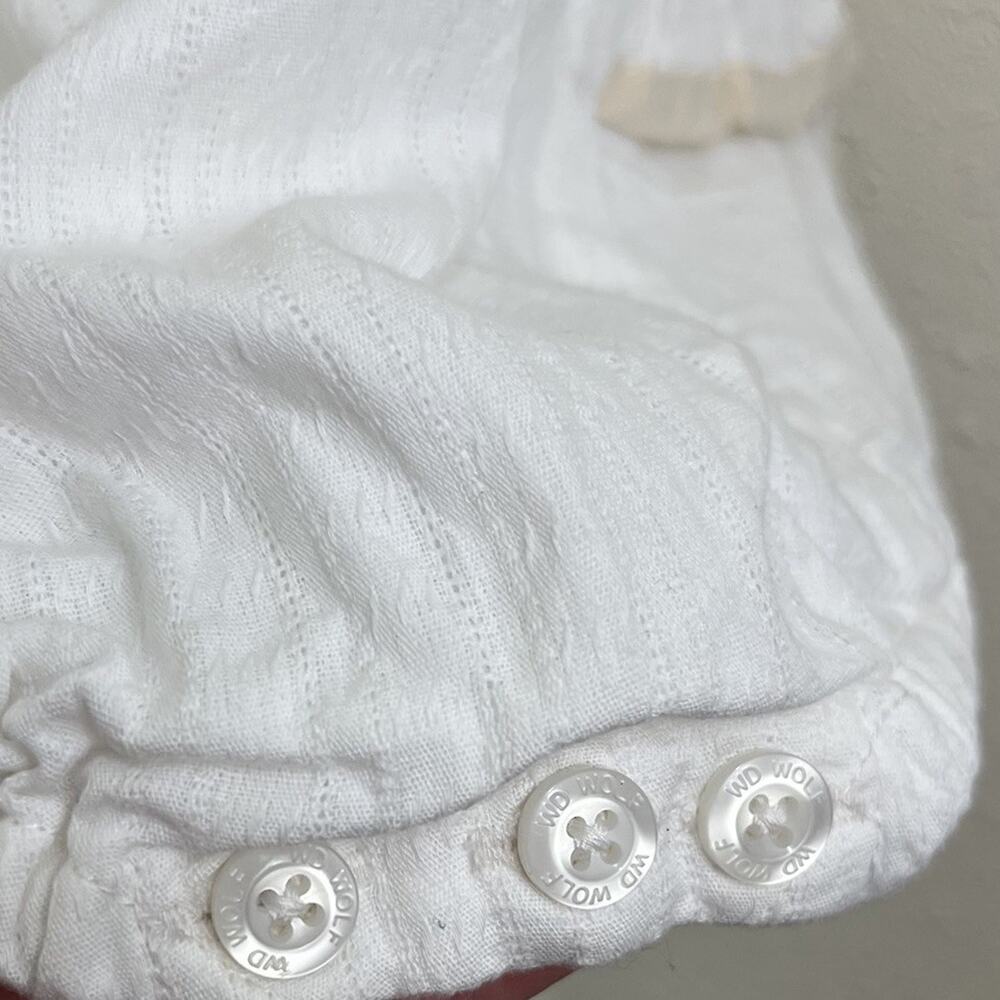 Well Dressed Wolf WDW Bubble Romper Baby Girls 3T Ruffle Lace Cottagecore - Picture 6 of 7
